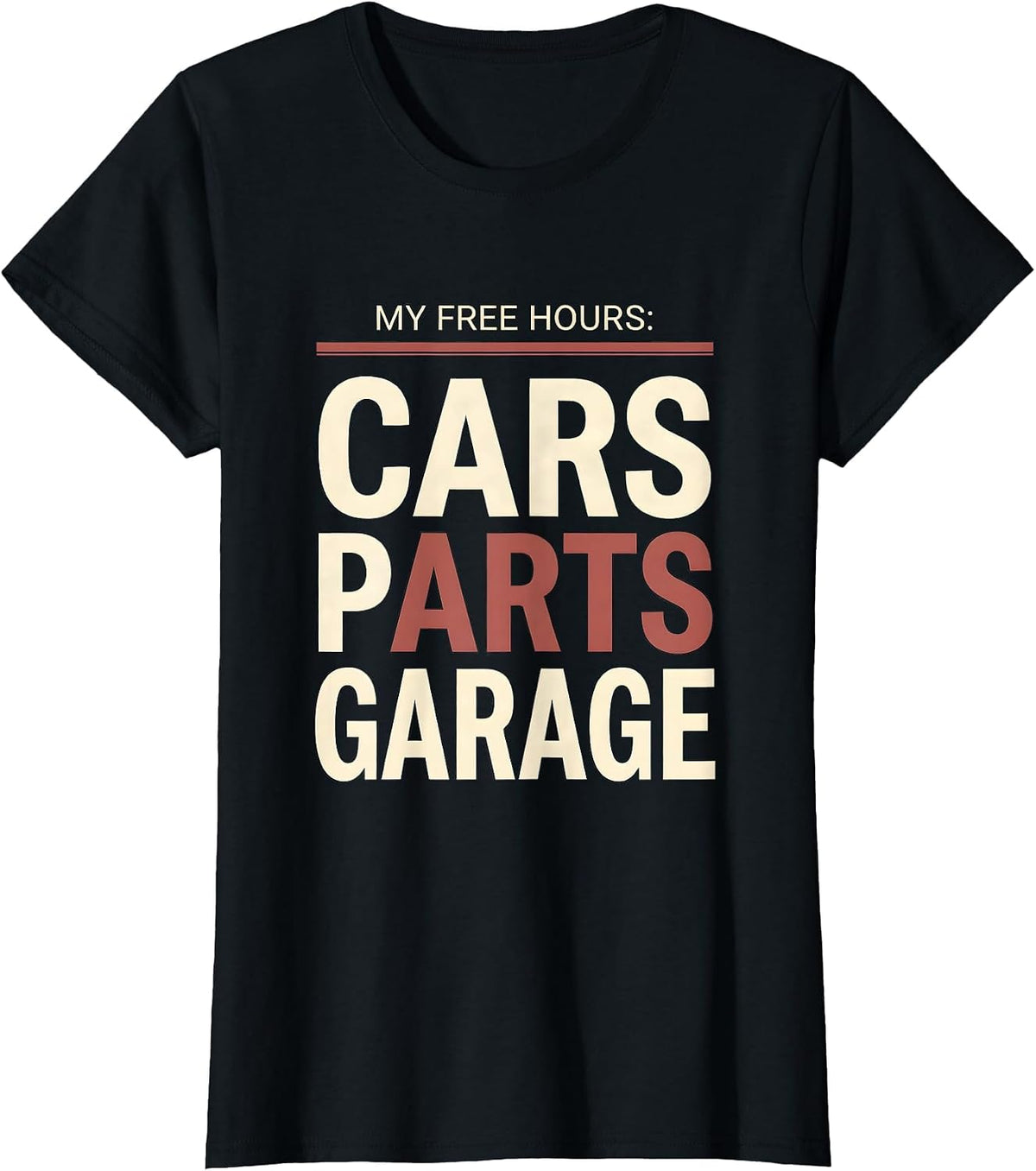 My Free Hours: Cars, Parts, Garage Funny Car Guy Car T-Shirt - Black