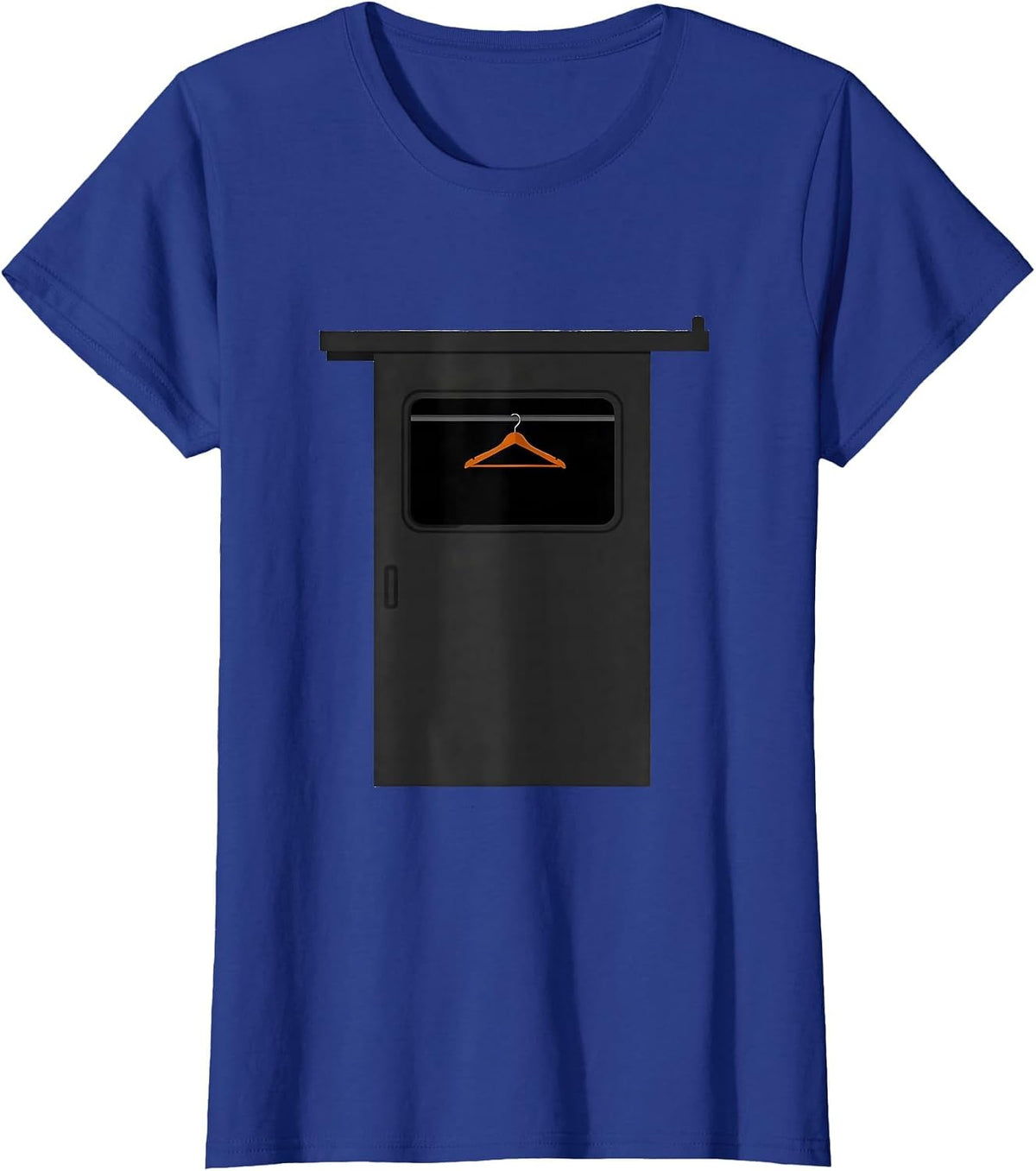 Women's Sliding Van Door Wardrobe Retro Van Life Nomads T-Shirt - Royal Blue