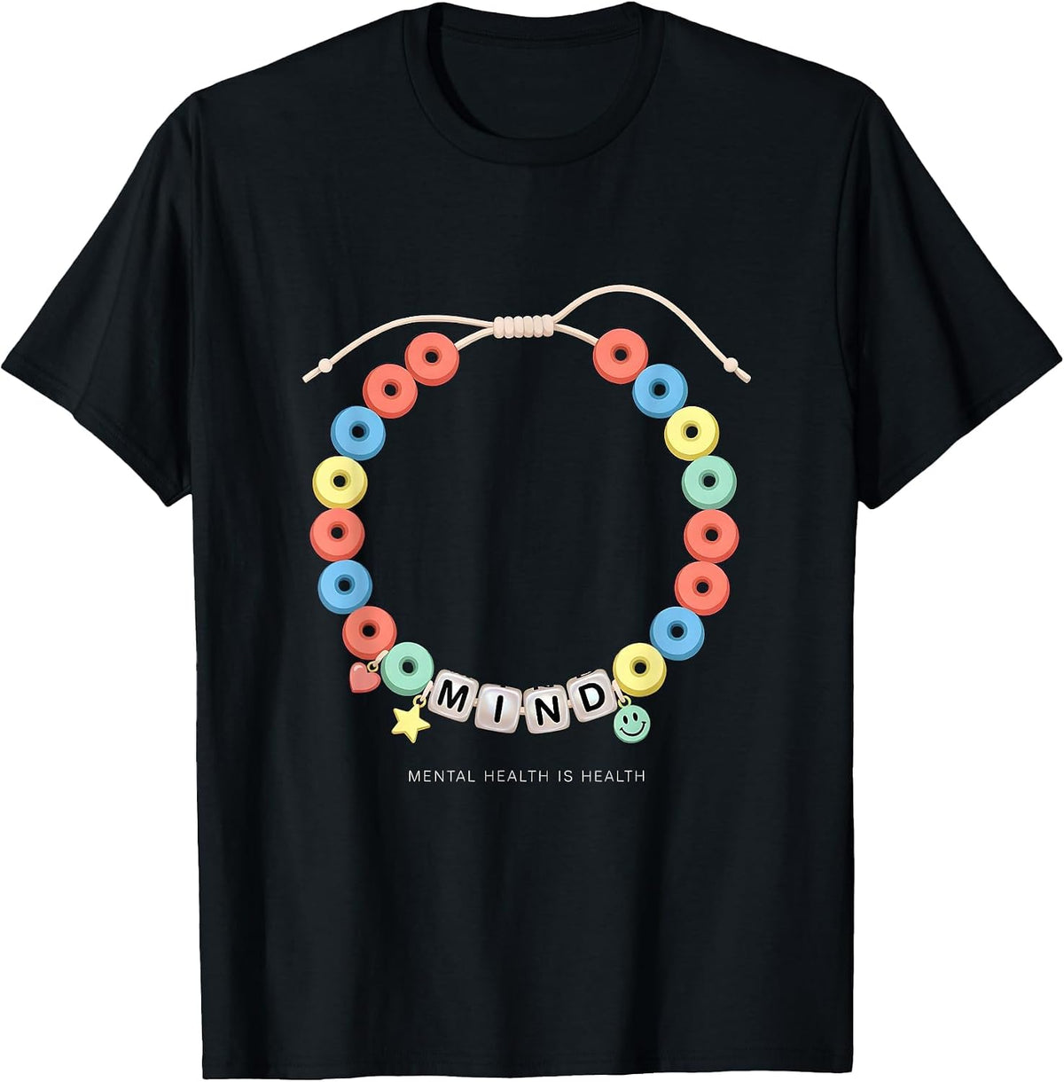 Men's Mental Health Is Health Awareness Design T-Shirt - Black
