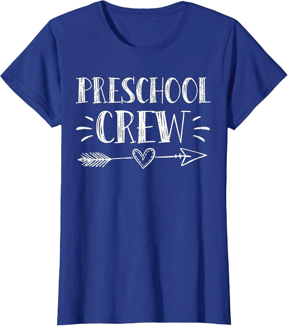 Preschool Crew 1st Day of School Preschool Teacher Team T-Shirt - Royal Blue