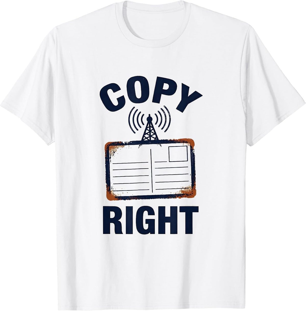 Men's Copy Right Funny Ham Radio Operator Hobbyist Humor T-Shirt - White
