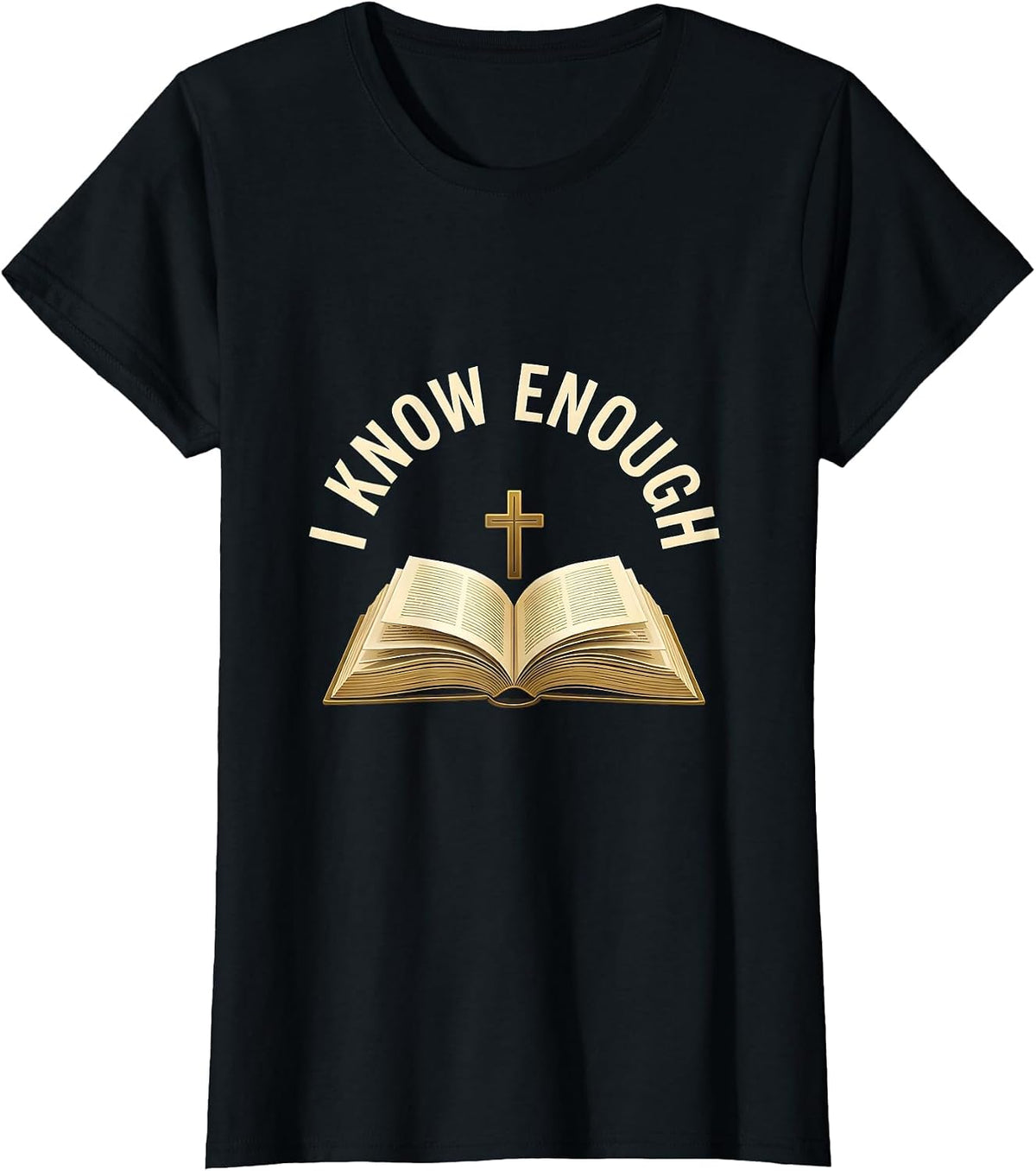 I Know Enough Substitute Teacher Design T-Shirt - Black