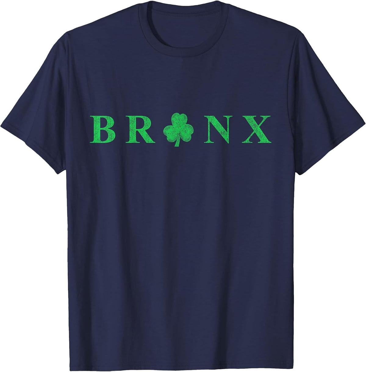 Bronx New York St. Patrick's Day Irish Shamrock T-Shirt - Navy Blue