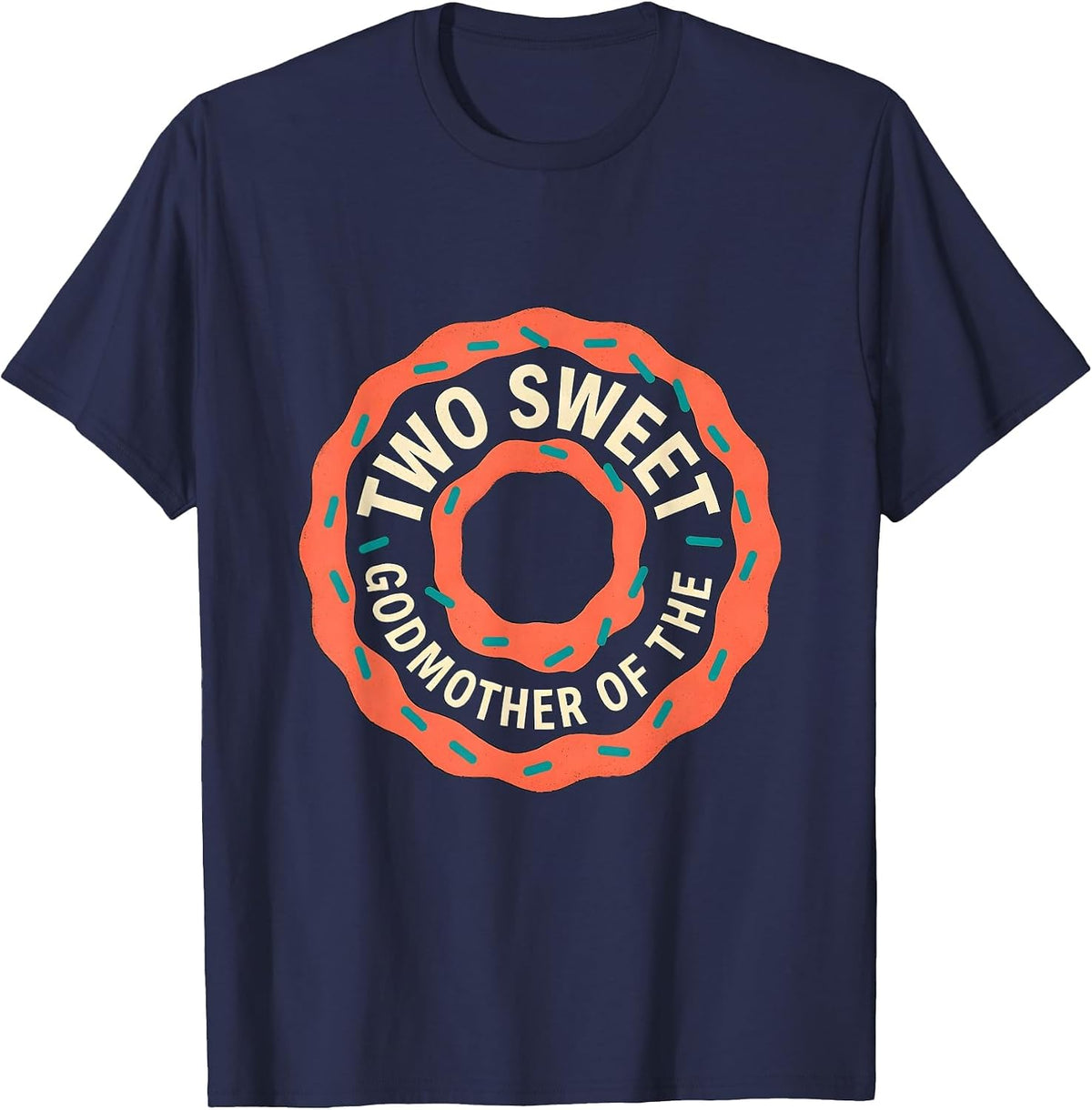 Godmother Of The Two Sweet Midcentury Modern Birthday T-Shirt - Navy Blue
