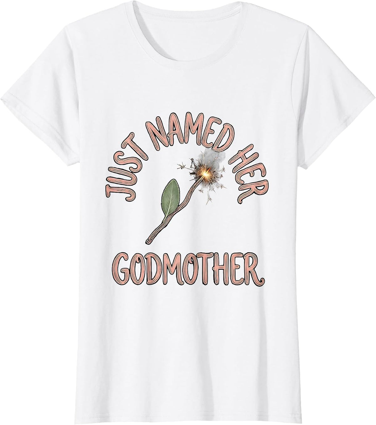 Just Named Her Godmother Boho Fairy Godmother Gift T-Shirt - White