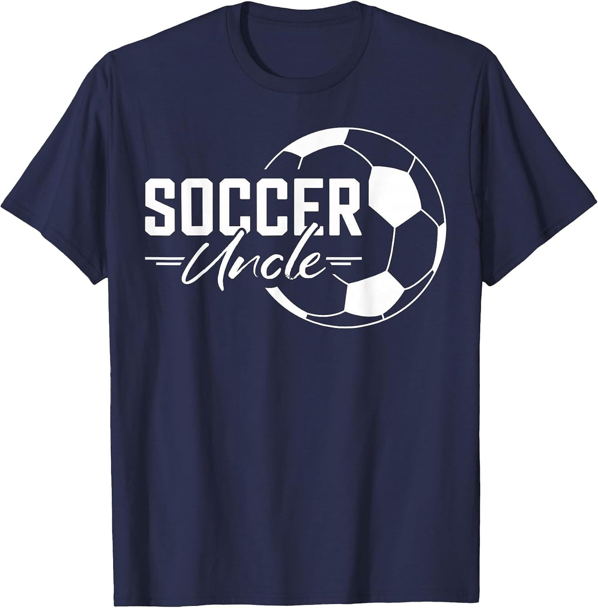 Proud Soccer Uncle Player T-Shirt - Navy Blue