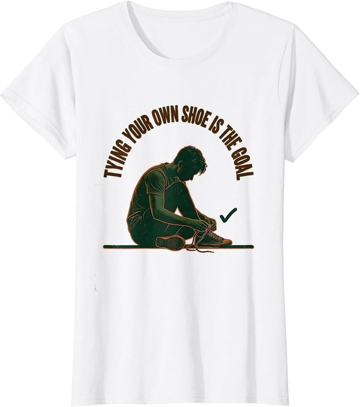 Women's Tying Your Own Shoe Is The Goal Vintage Physical Therapy T-Shirt - White