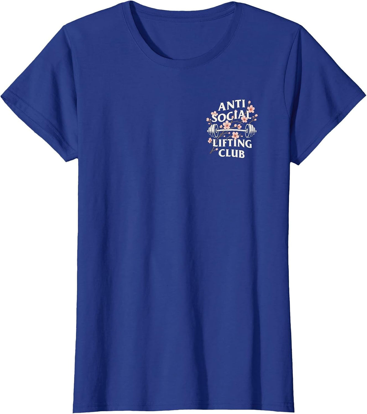 Cherry Blossom Gym Powerlifting Sakura Strength Apparel T-Shirt - Royal Blue