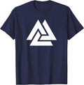 Valknut, Odin, Viking Symbol, Pagan Nordic Germanic, T-Shirt - Navy Blue