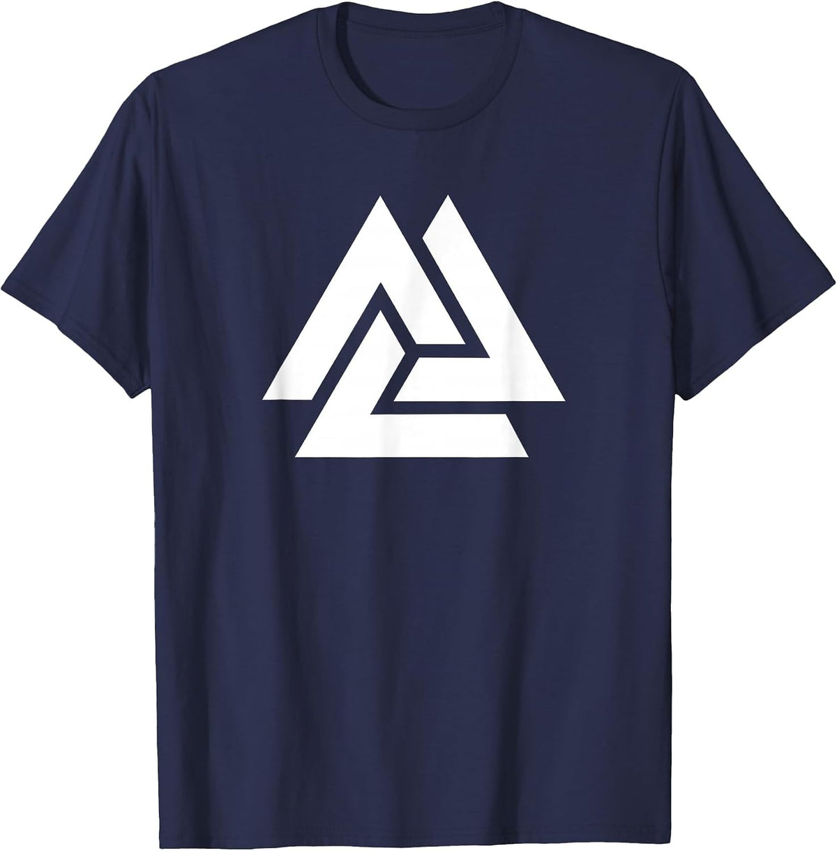 Valknut, Odin, Viking Symbol, Pagan Nordic Germanic, T-Shirt - Navy Blue