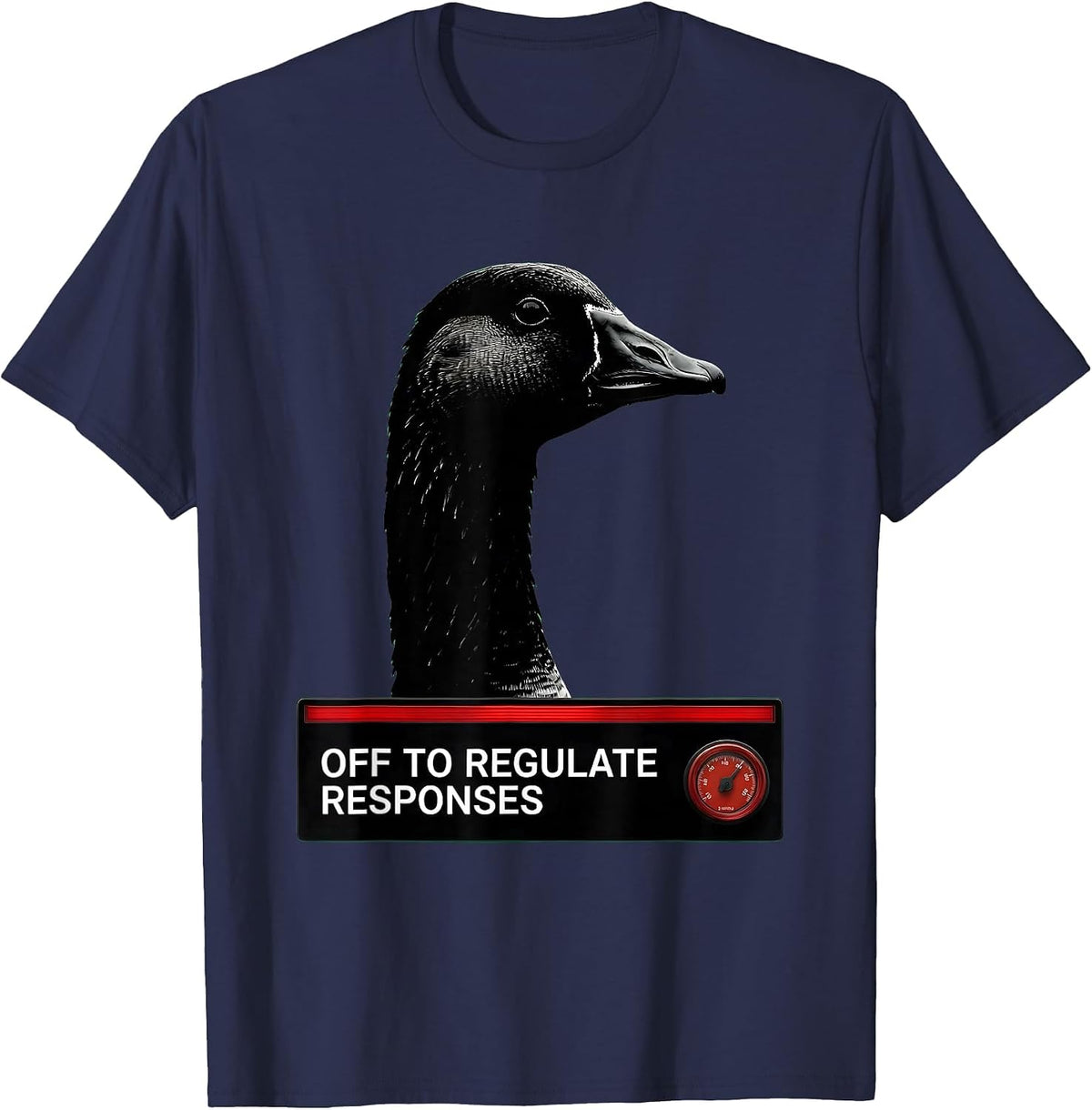 Men's Off To Regulate Responses Funny Mental Health Therapist T-Shirt - Navy Blue