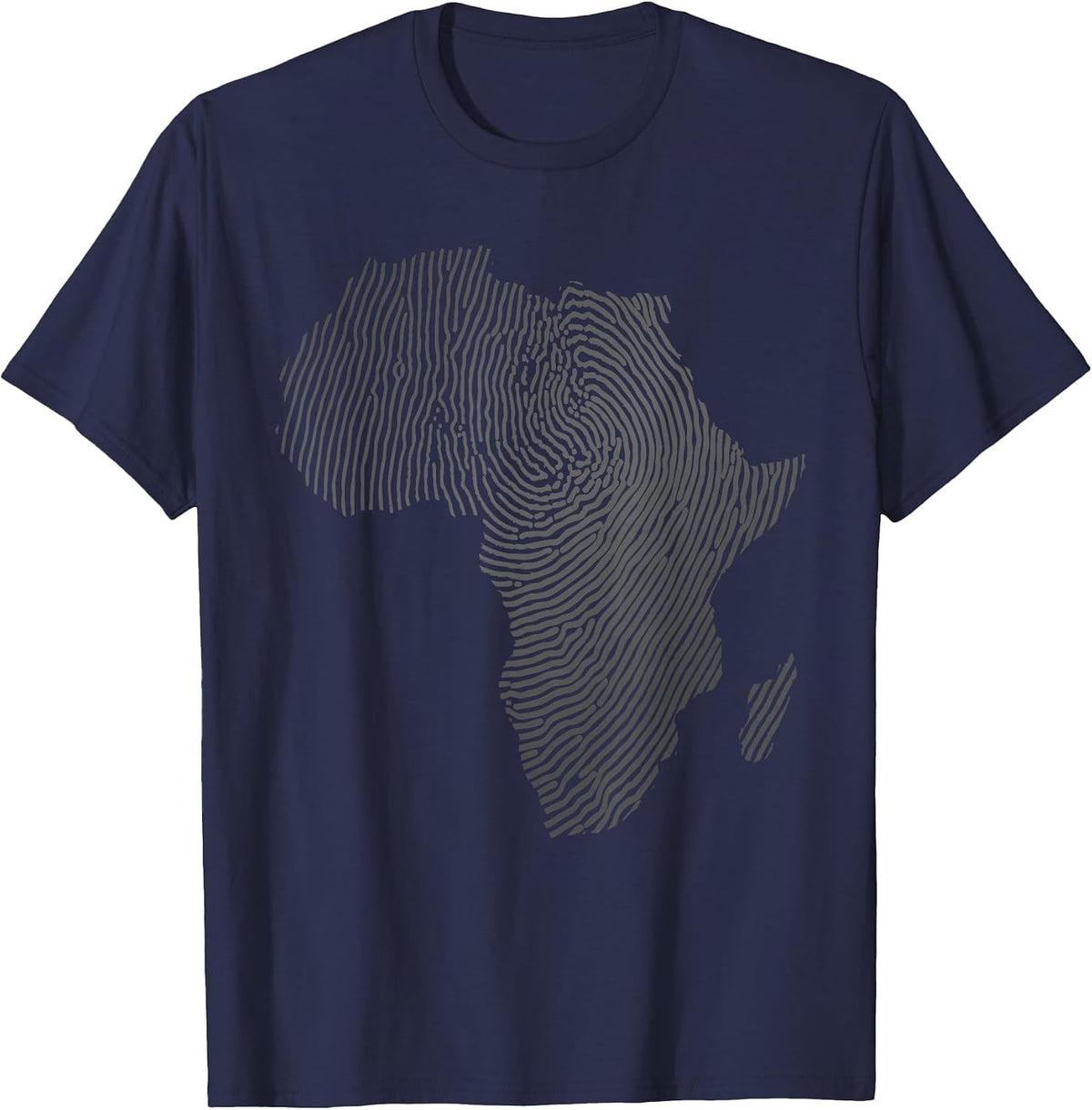 Cool Africa Map Art for Men Women Afrocentric African Print T-Shirt - Navy Blue