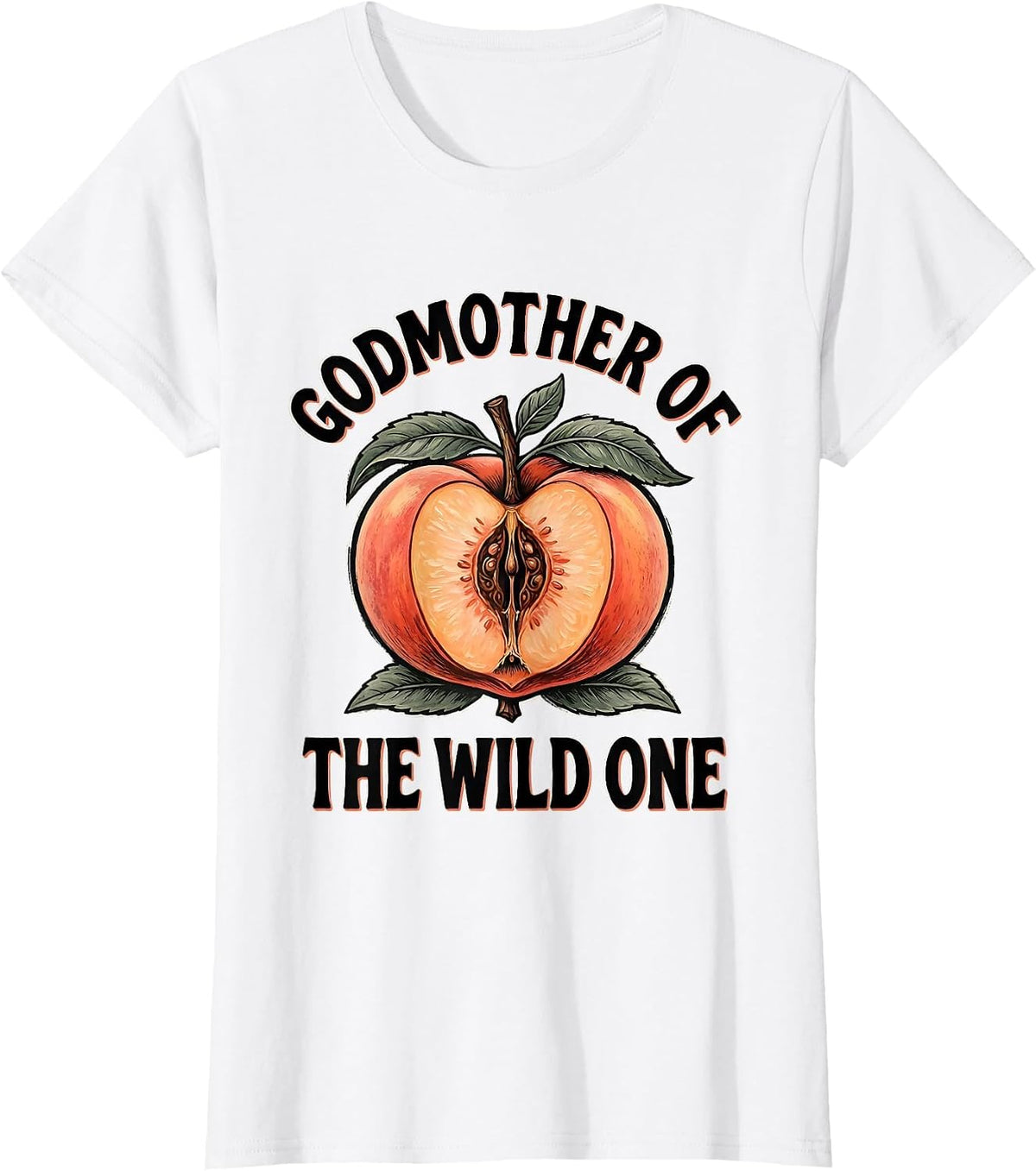 Women's Godmother Of The Wild One Folk Art Family Matching Birthday T-Shirt - White