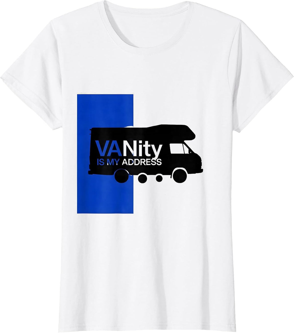 VANity Is My Address Swiss International Van Life Nomad T-Shirt - White