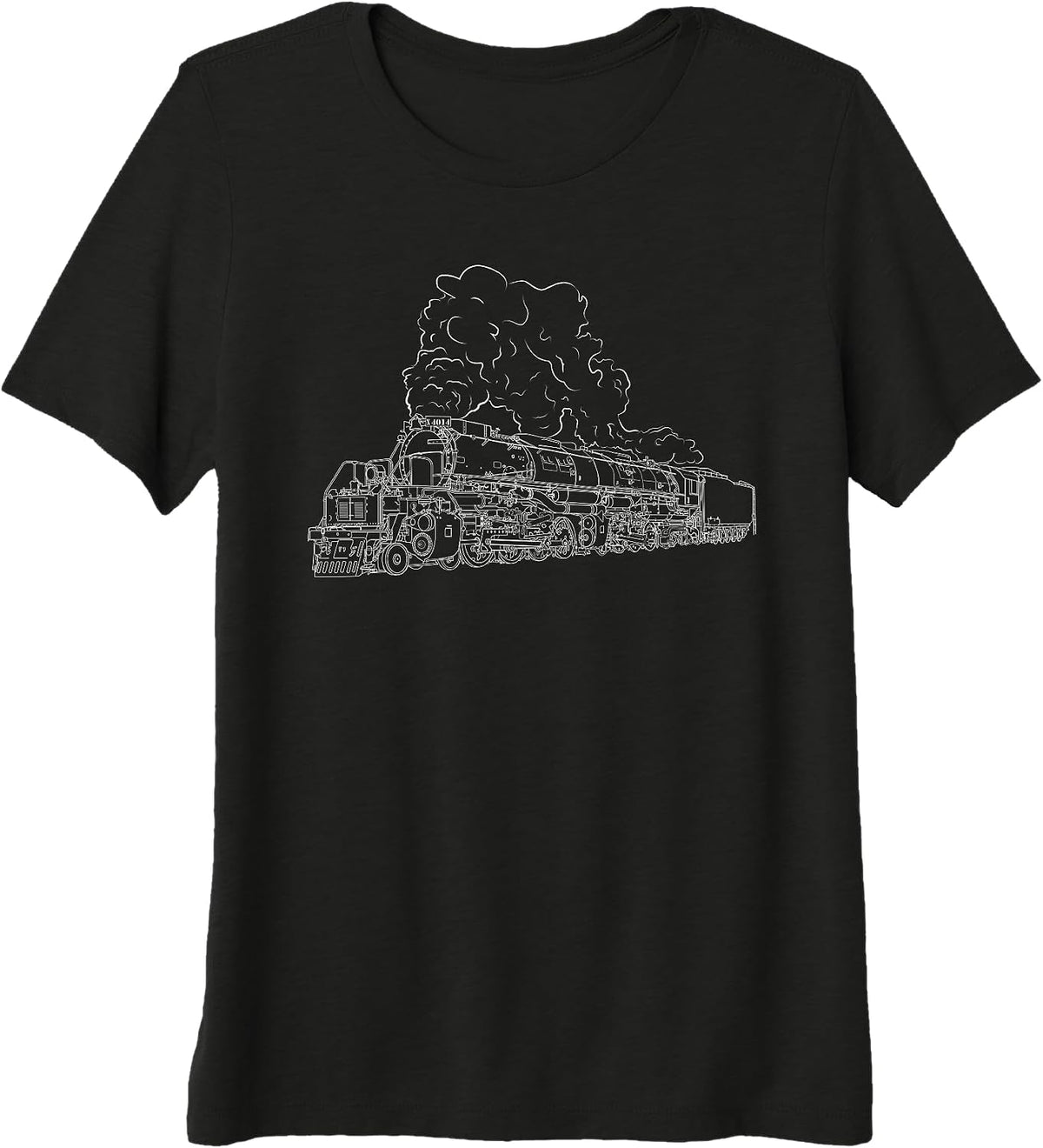 Big Boy X 4014 Steam Locomotive Utah Vintage Premium Tri-Blend T-Shirt - Black