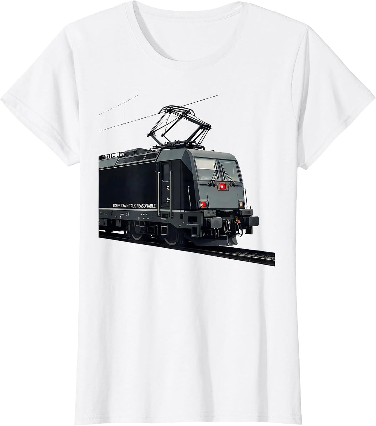 I Keep Train Talk Reasonable Funny Train Enthusiast T-Shirt - White