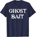 Ghost Bait Funny Paranormal Ghost Hunting Scary Halloween T-Shirt - Navy Blue