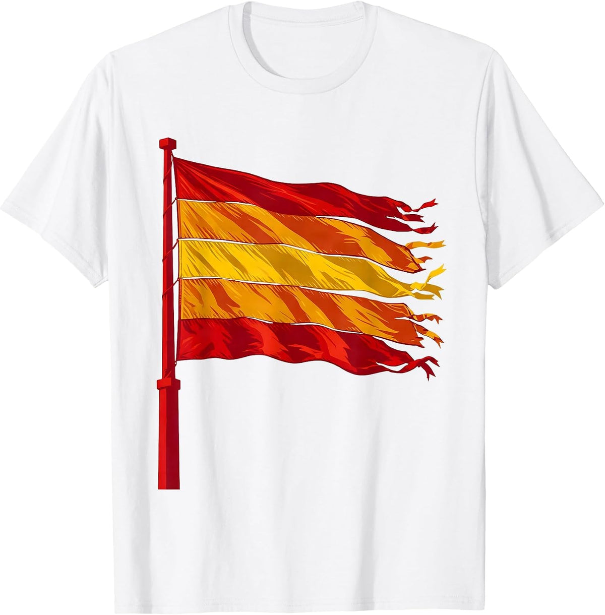Rainbow Flag in the Wind Pride Graphic T-Shirt - White