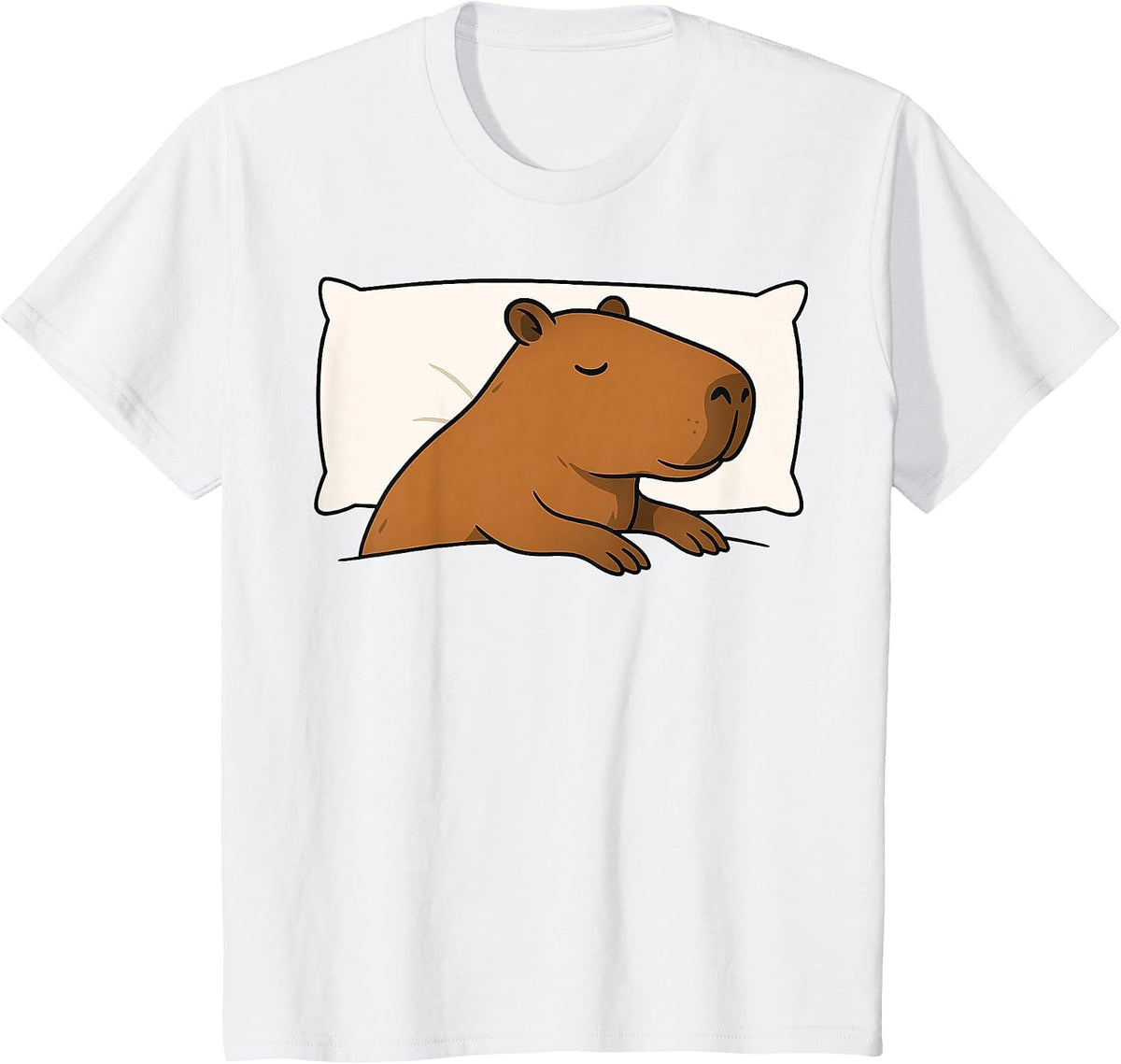 Capybara Favorite Sleepshirt Sleeping Pajamas Boys Girls Kid T-Shirt - White