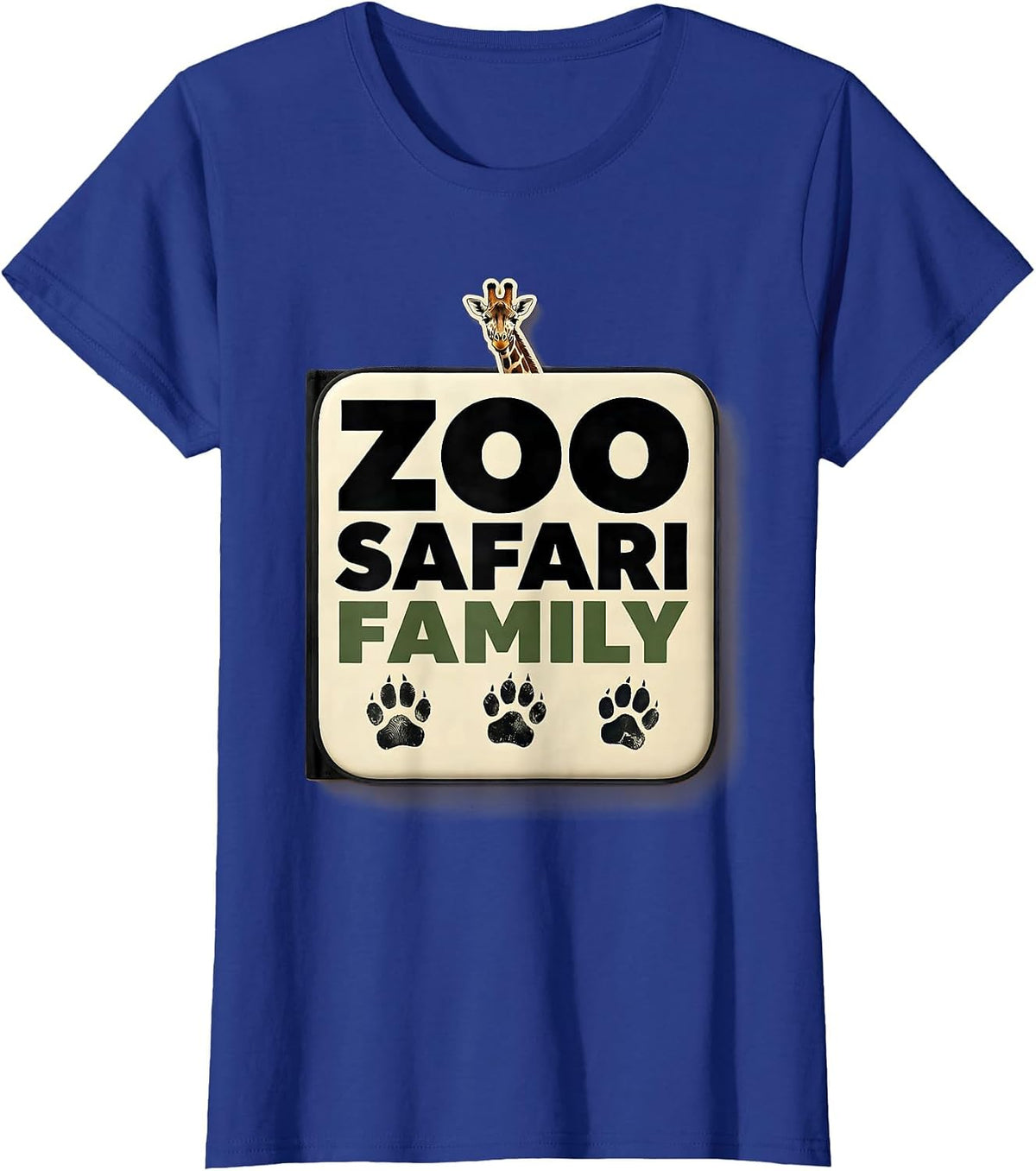 Women's Zoo Safari Family Playful Family Birthday Zoo Trip Matching T-Shirt - Royal Blue