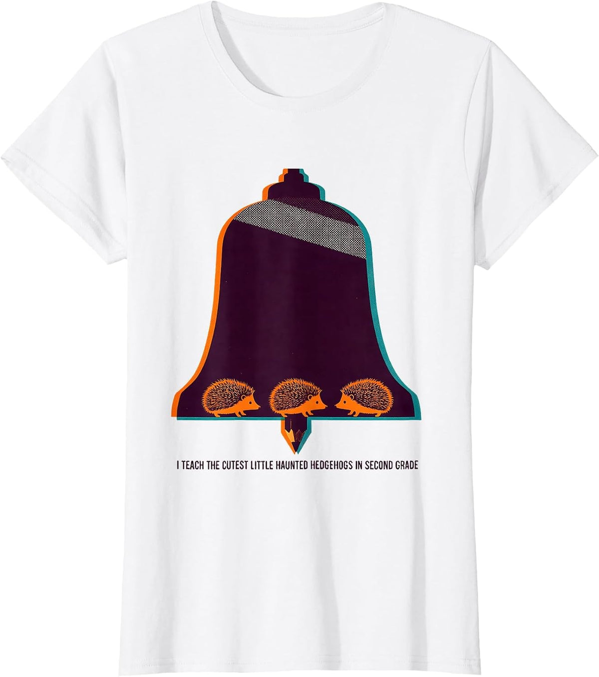 I Teach The Cutest Little Haunted Hedgehogs In Second Grade T-Shirt - White