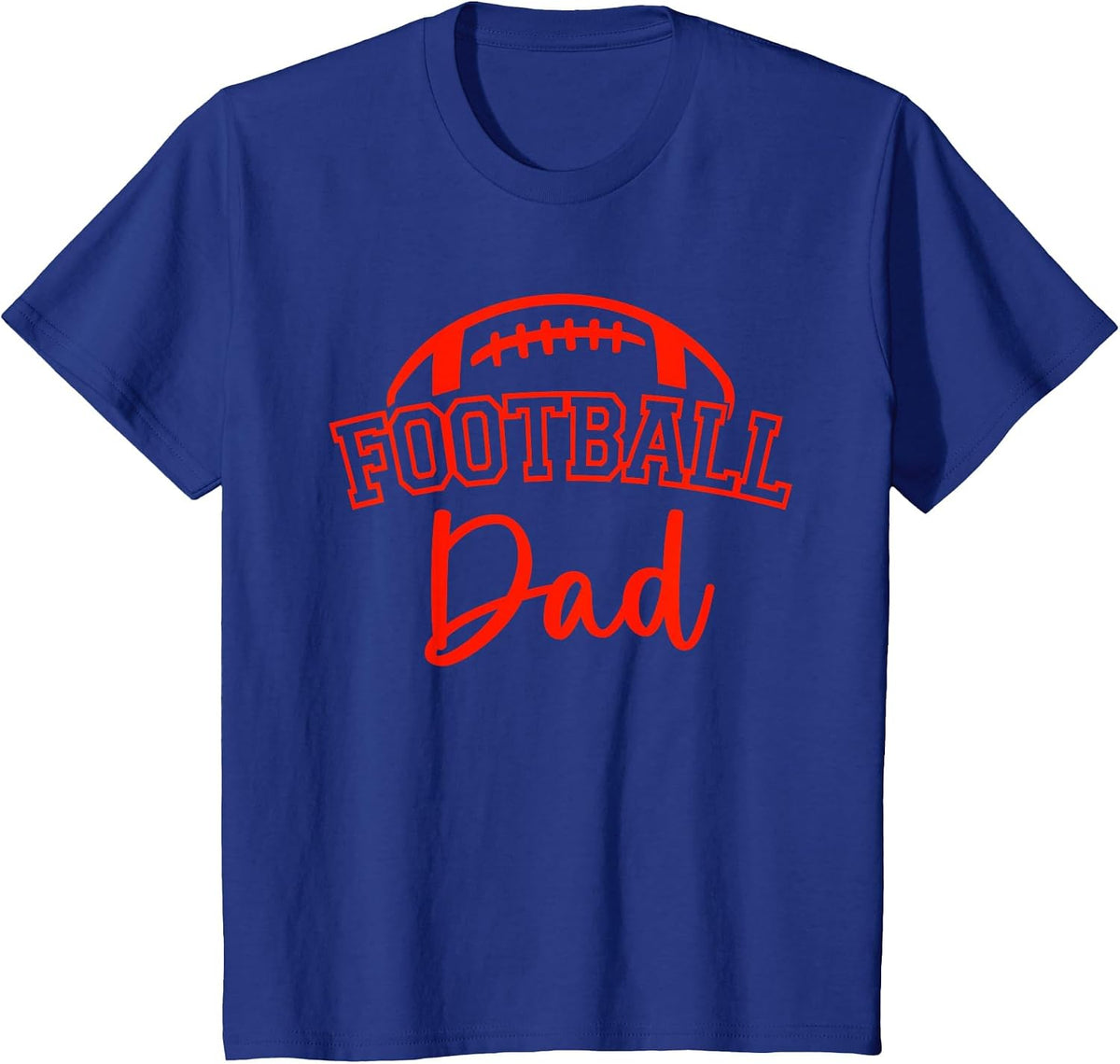 Football Dad Matching Family Football T-Shirt - Royal Blue