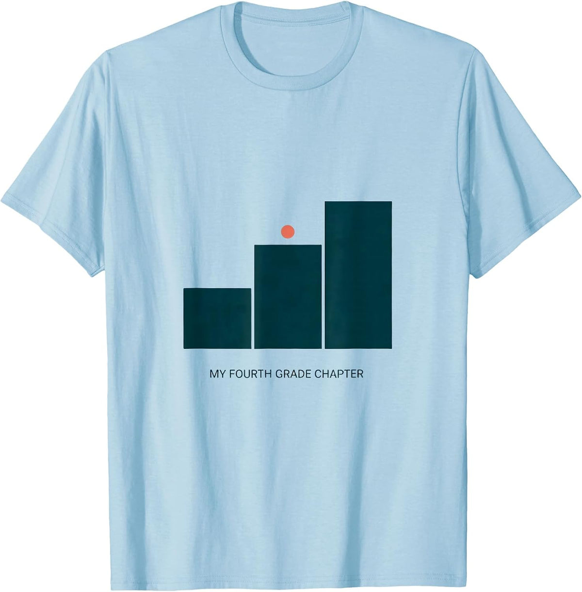 Men's My Fourth Grade Chapter Retro Groovy Fourth Grade Teacher T-Shirt - Baby Blue