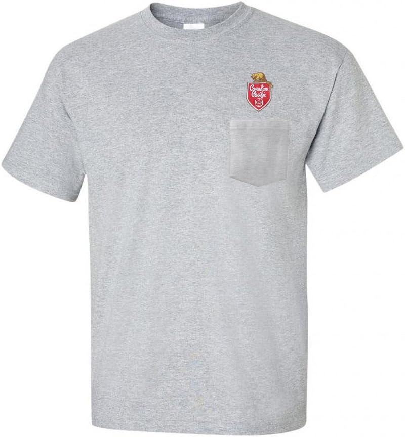Daylight Sales Canadian Pacific Railway Embroidered Pocket Tee [p75] - Sport Gray