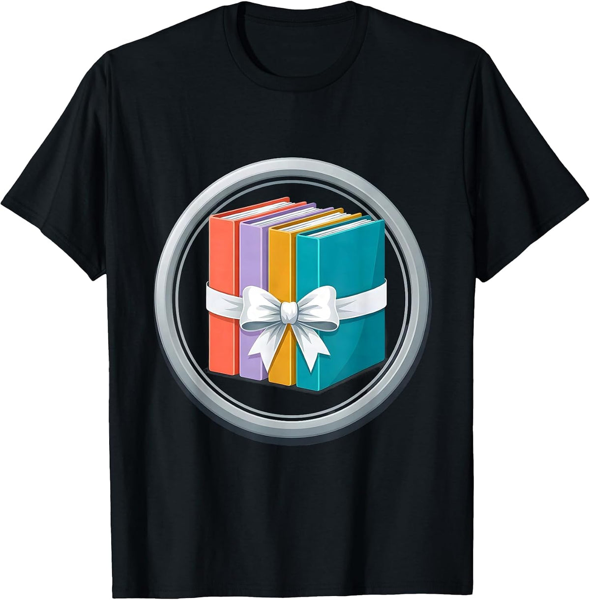 Men's Paraprofessional Colorful Lesson Binders Graphic T-Shirt - Black