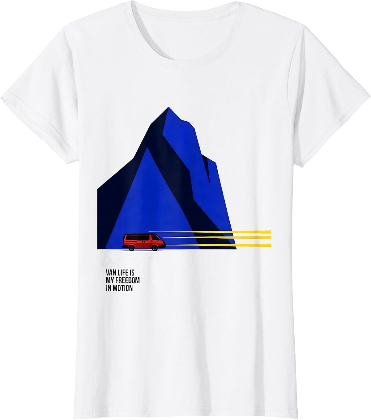 Van Life Is My Freedom In Motion Bauhaus Modernist Van T-Shirt - White