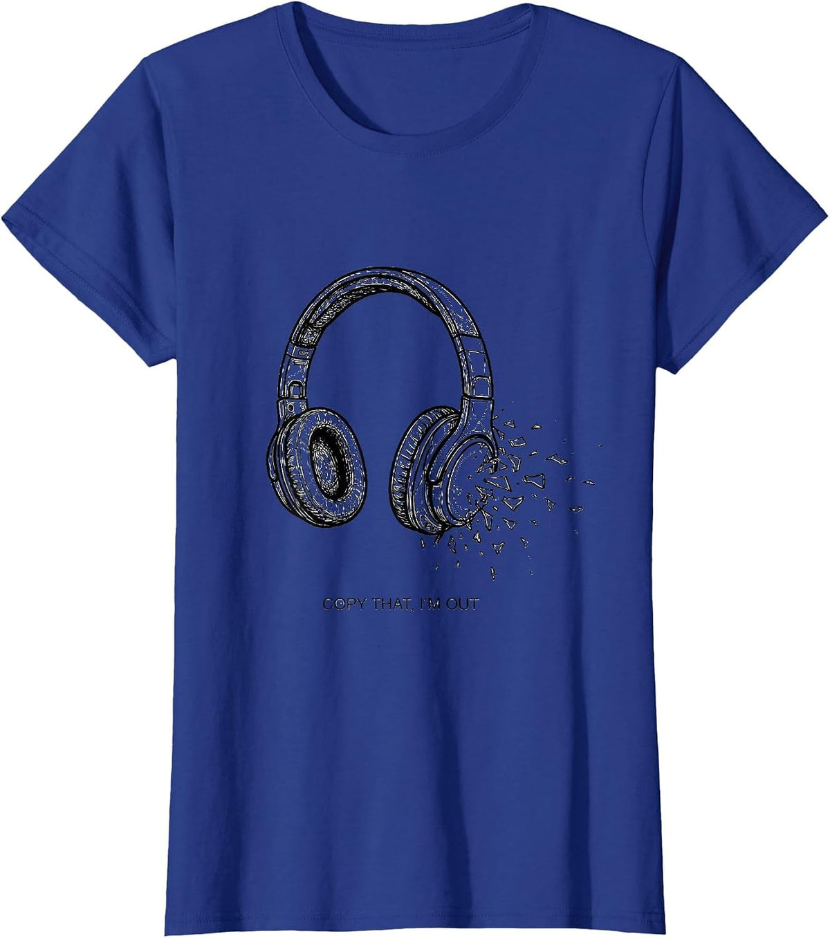 Women's Copy That, I'm Out Funny Ham Radio Operator Hobbyist Humor T-Shirt - Royal Blue