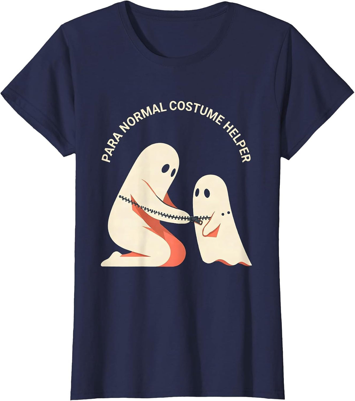 Women's Para Normal Costume Helper Funny Paraprofessional Halloween T-Shirt - Navy Blue