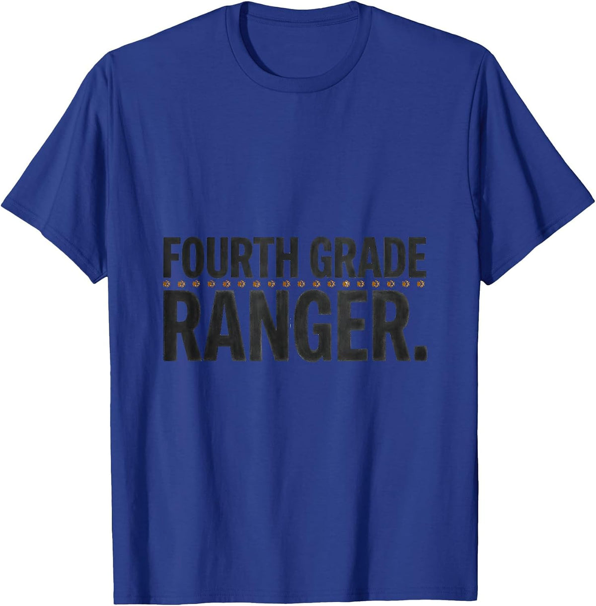 Fourth Grade Ranger Wild About School Animal Print Teacher T-Shirt - Royal Blue