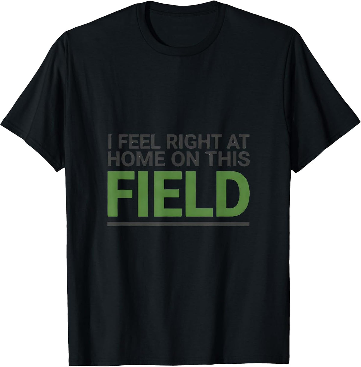 Men's I Feel Right At Home On This Field Funny Youth Soccer Player T-Shirt - Black