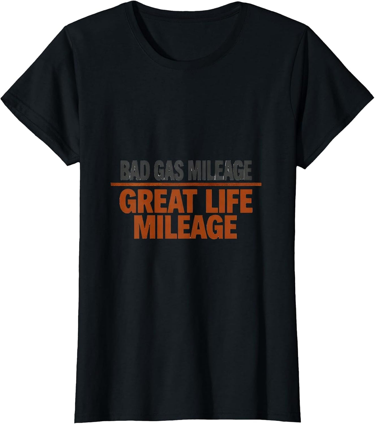 Bad Gas Mileage, Great Life Mileage Vintage Van Life Retro T-Shirt - Black