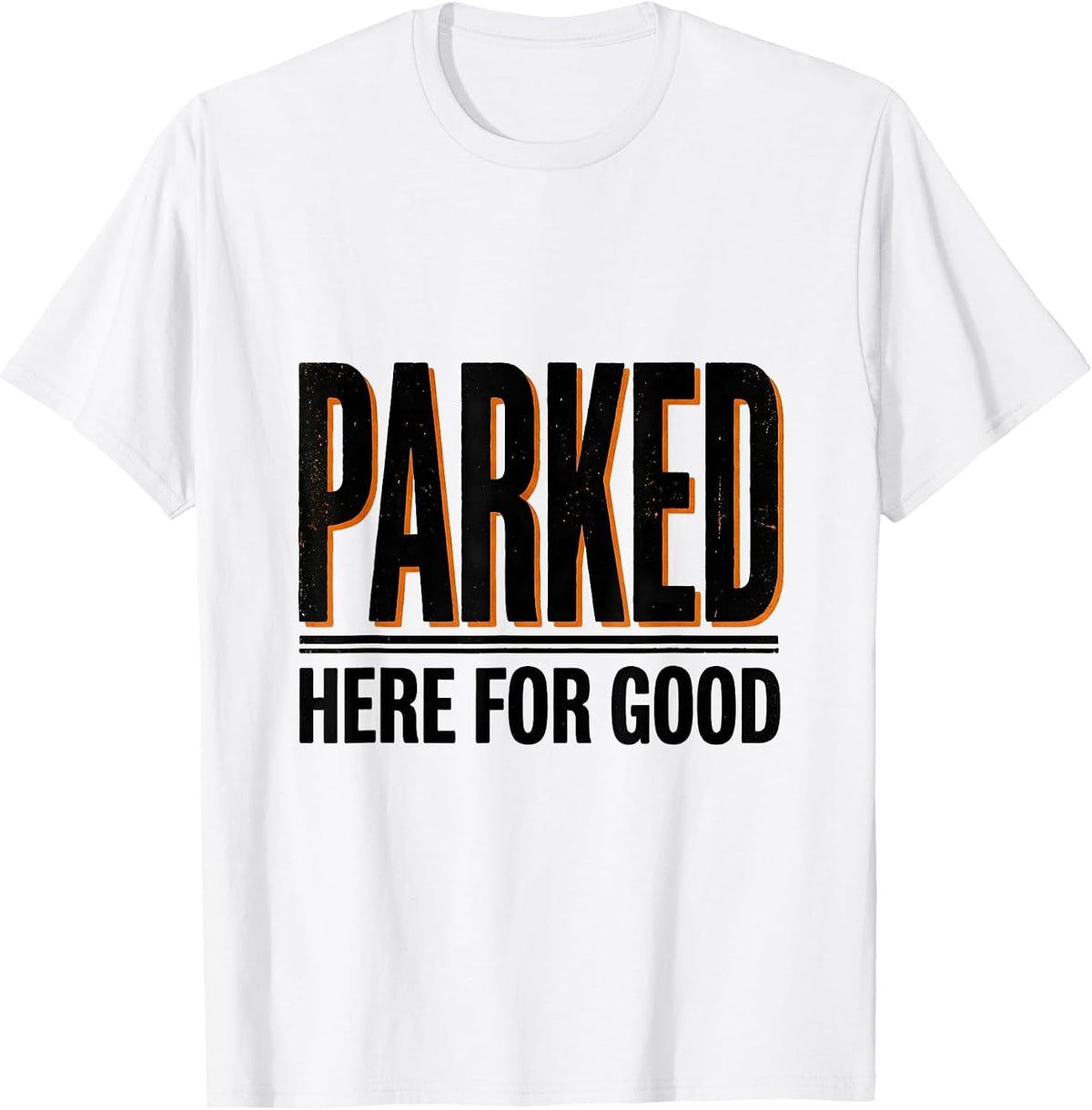 Men's Parked Here For Good Retro Van Life Nomads Vintage Van T-Shirt - White