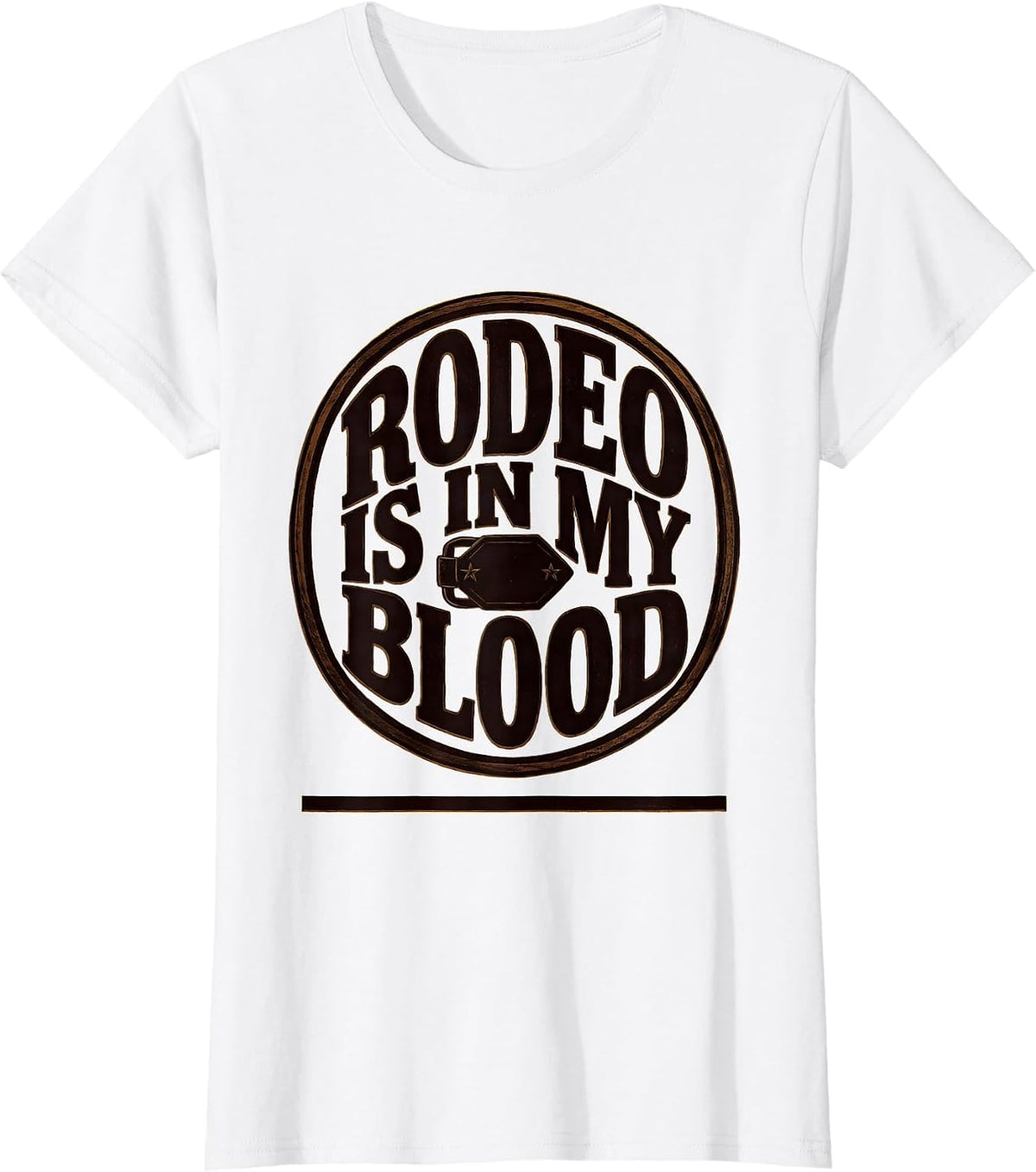 Rodeo Is In My Blood Western Cowgirl Country Pride T-Shirt - White