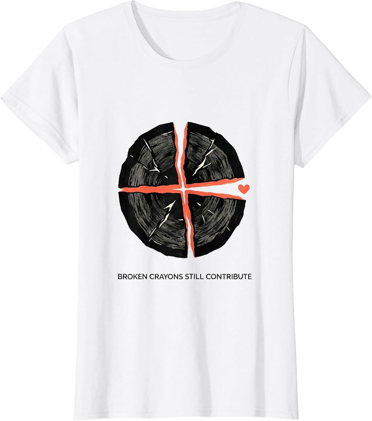 Women's Broken Crayons Still Contribute Mental Health Awareness T-Shirt - White