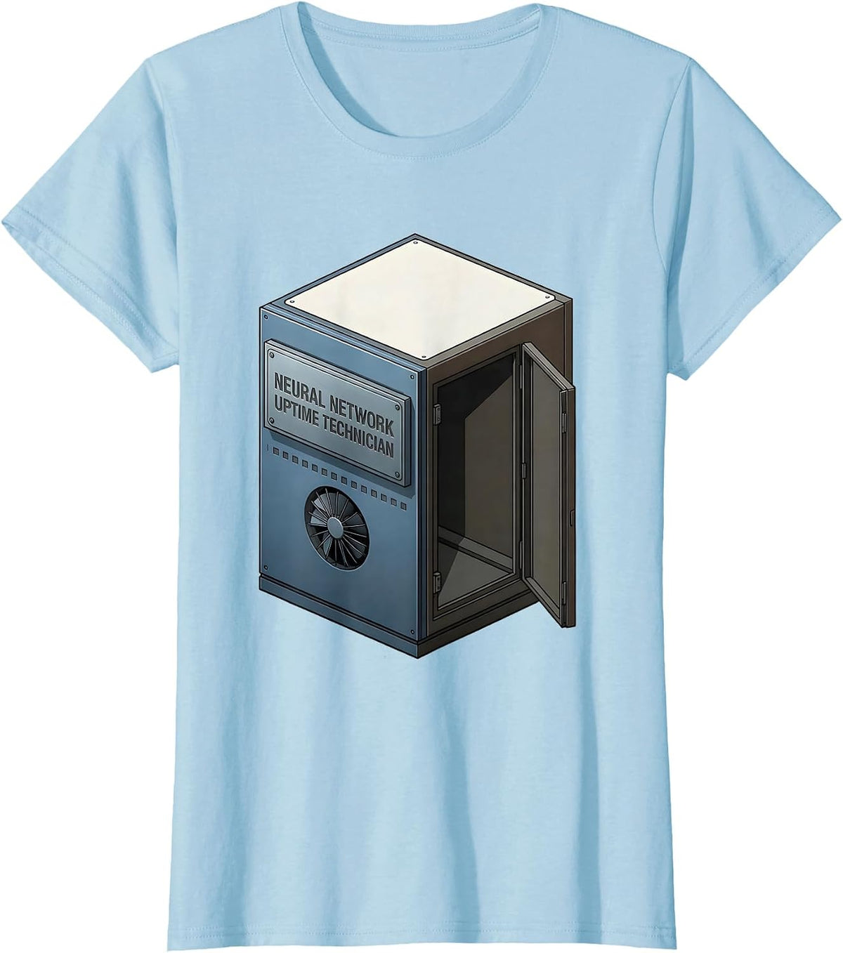 Women's Neural Network Uptime Technician Funny AI Engineer Tech T-Shirt - Baby Blue