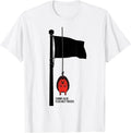 Men's Tummy Ache Flag Half-Raised Funny Animal Meme Humor T-Shirt - White