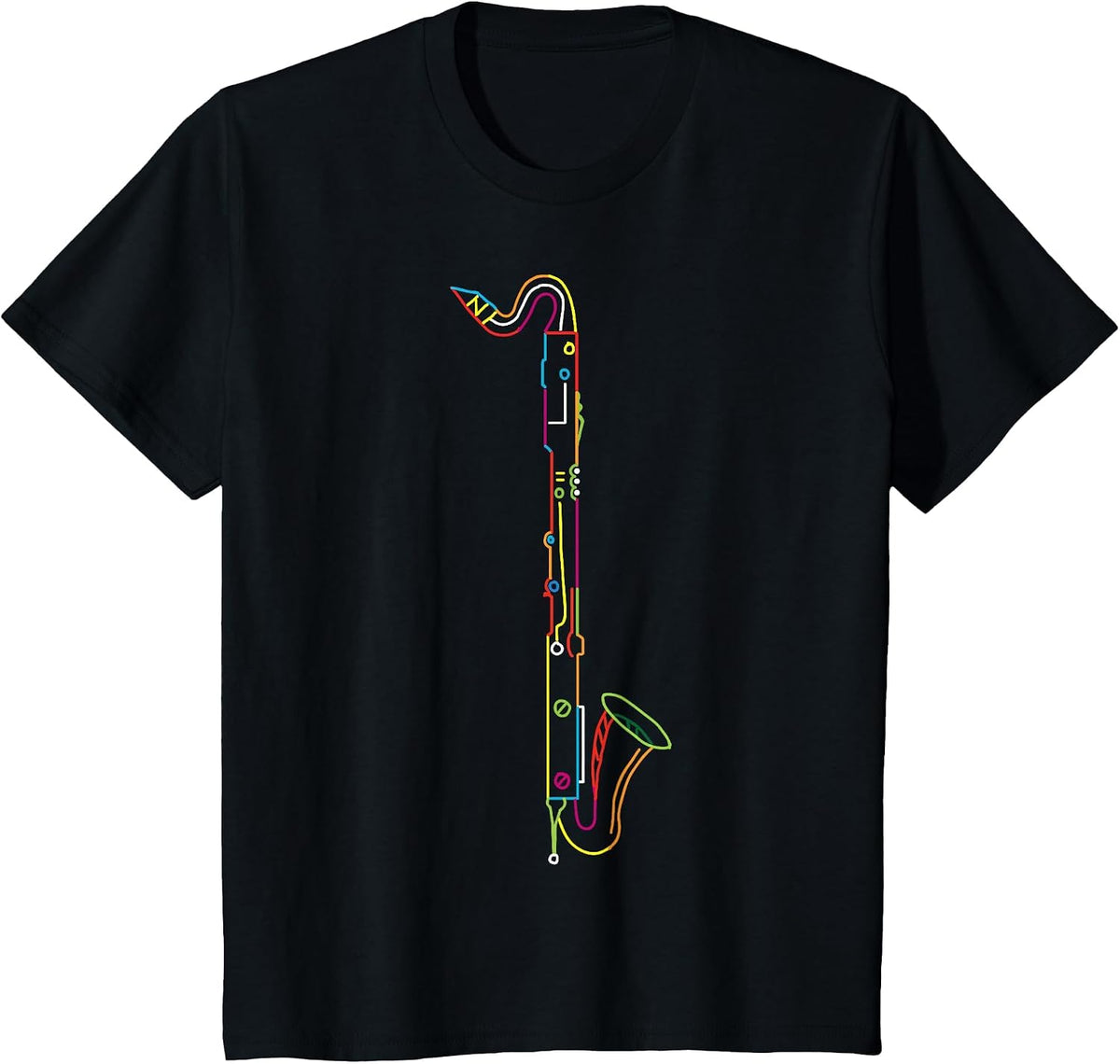 Marching Band Bass Clarinet Apparel T-Shirt - Black
