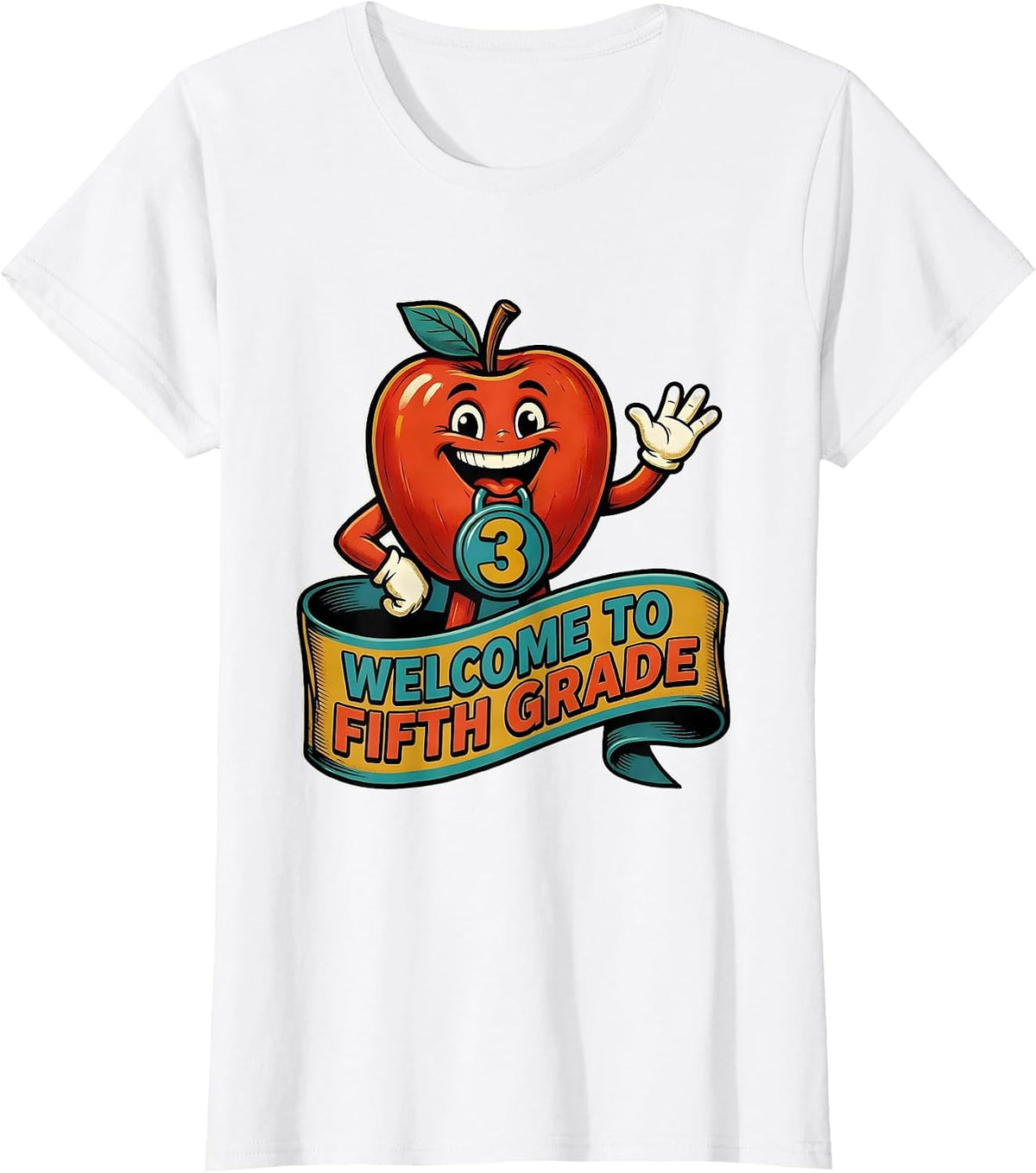 Welcome To Fifth Grade Retro Teacher Back To School T-Shirt - White