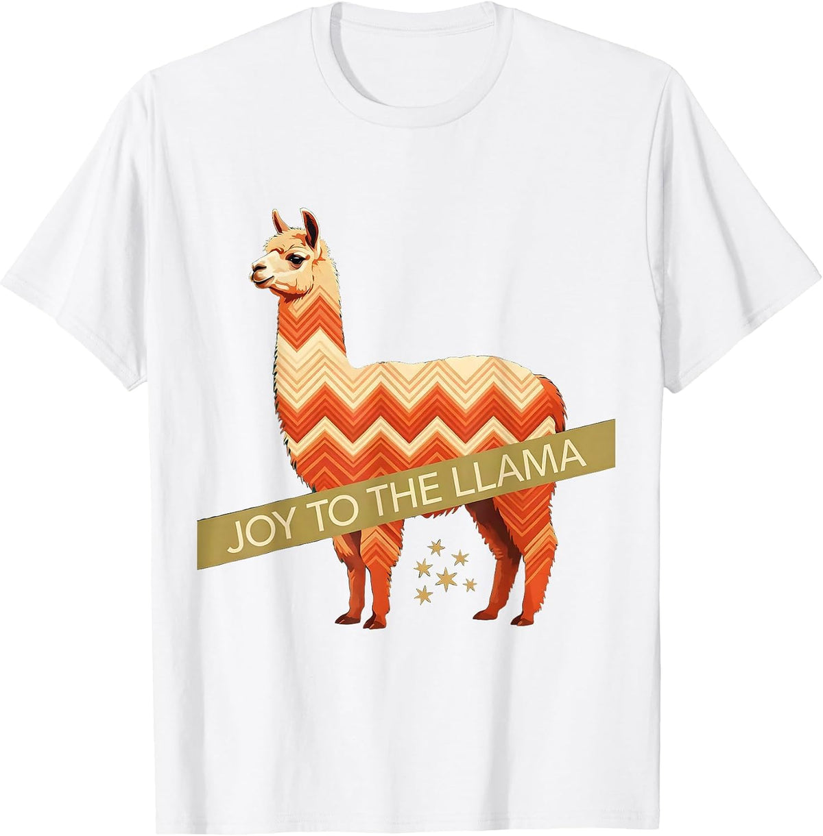 Men's Joy To The Llama Funny Llama Christmas Animal Lover Gift T-Shirt - White