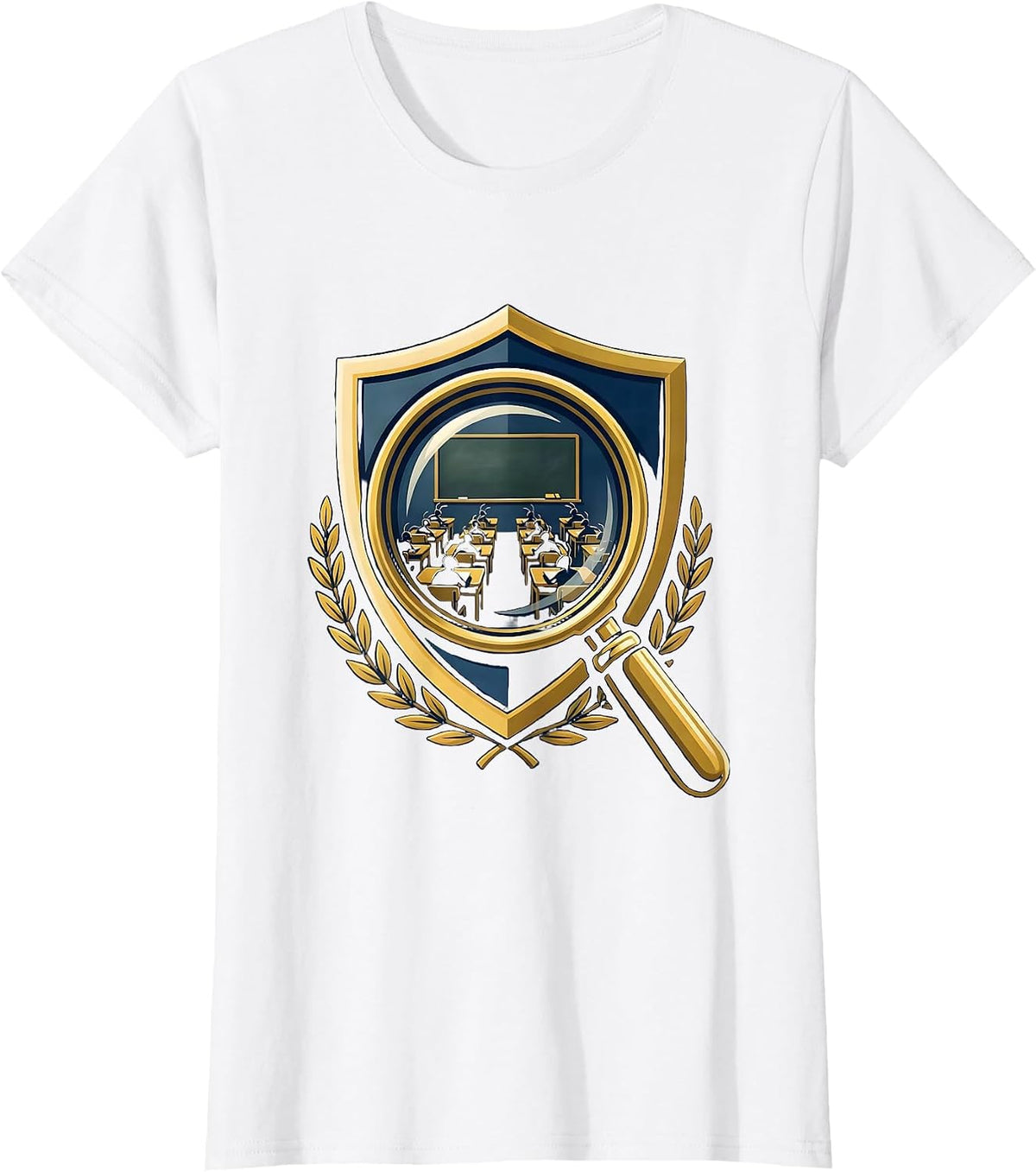 Women's 5th Grade Teacher Magnifying Glass Ant Classroom T-Shirt - White