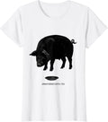 Women's Unbothered Until Fed Cute Pig Lover Pet Owner Humor T-Shirt - White