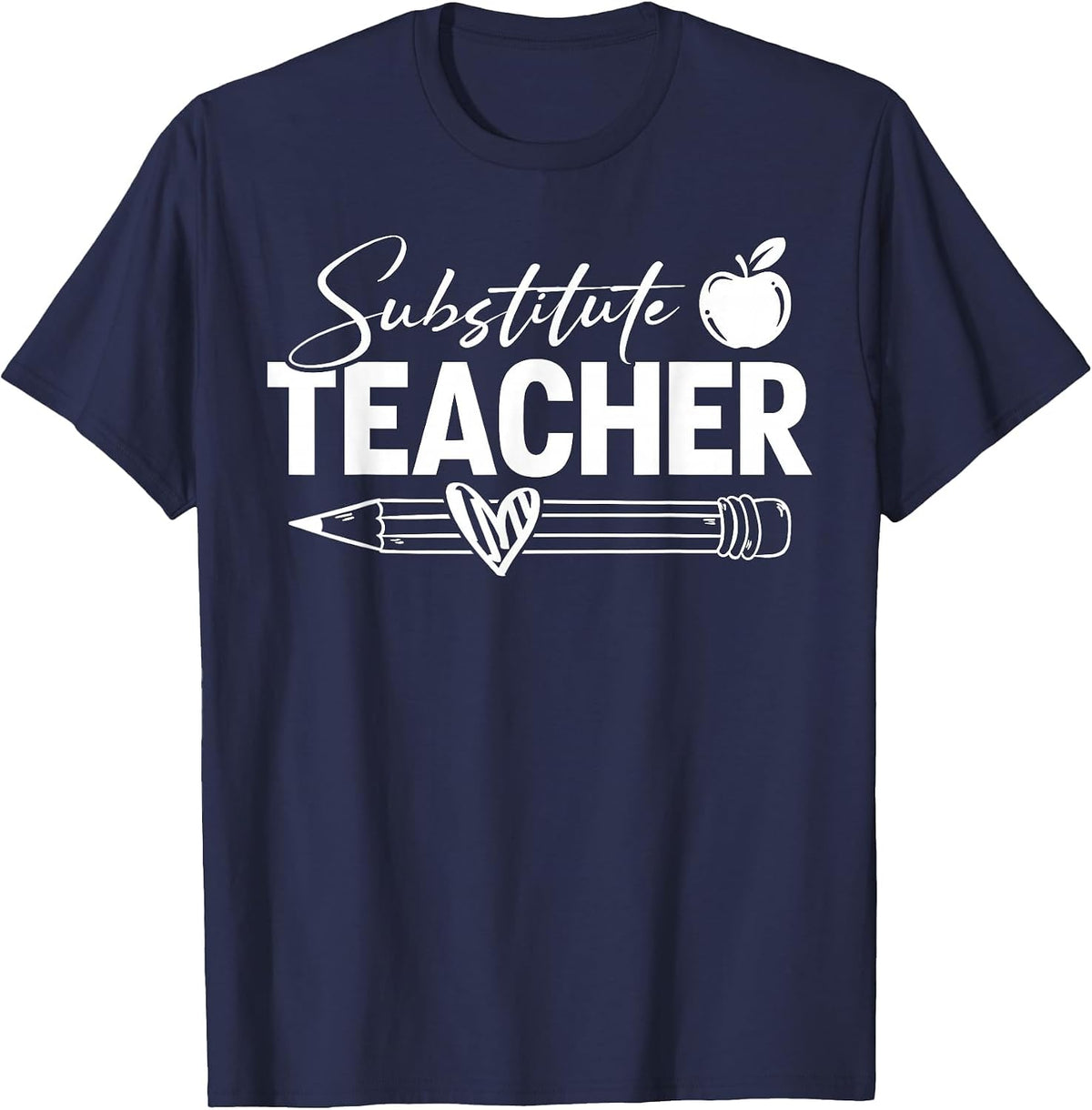 Proud Substitute Teacher T-Shirt - Navy Blue