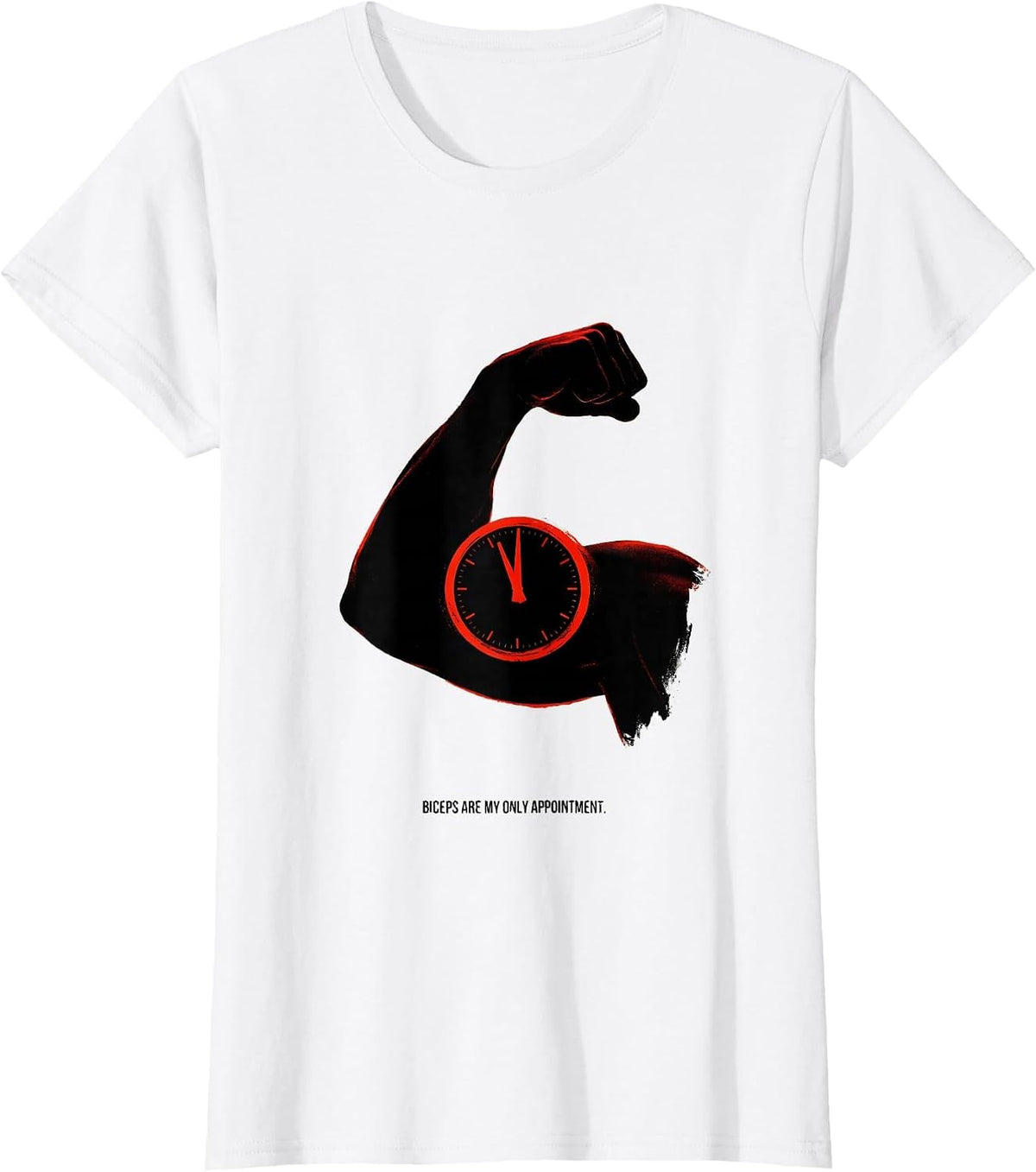Biceps Are My Only Appointment Funny Gym Humor T-Shirt - White