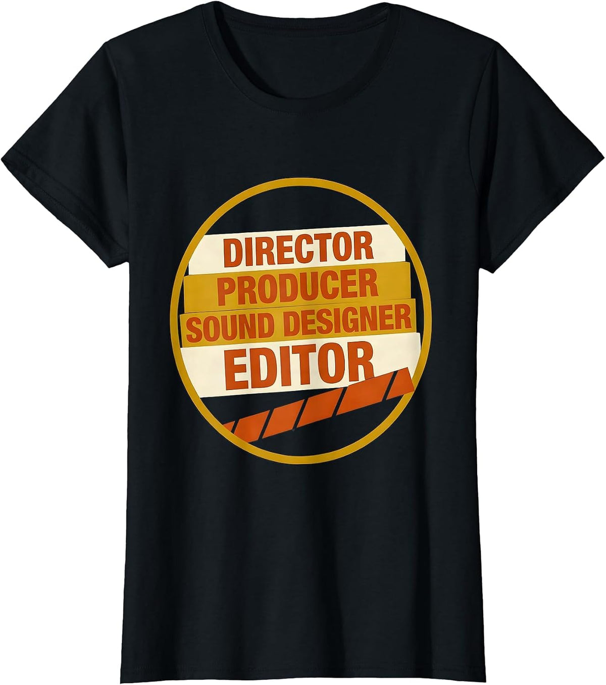 Women's Director Producer Sound Designer Editor Filmmaker T-Shirt - Black
