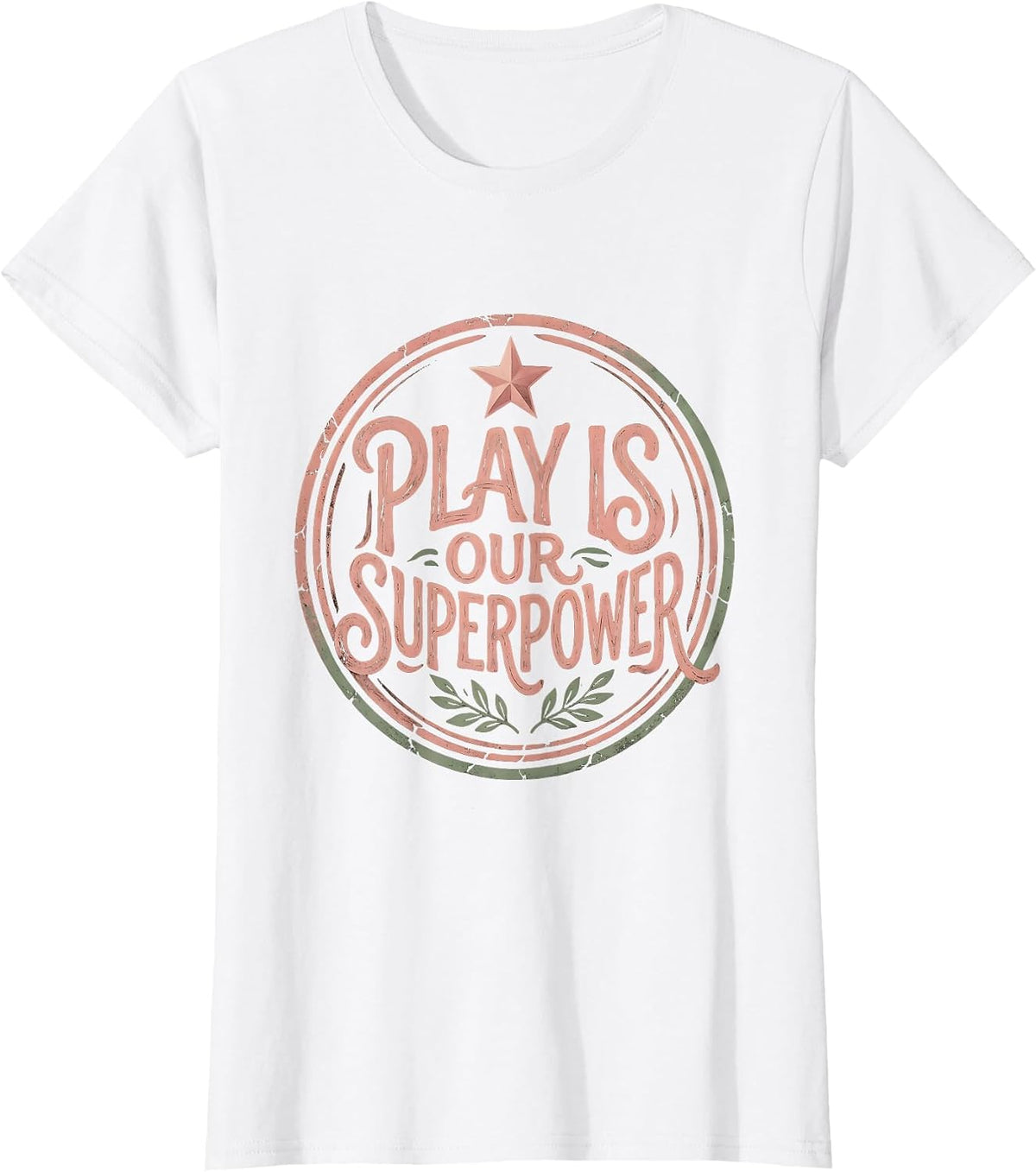 Play Is Our Superpower Preschool Teacher Design T-Shirt - White