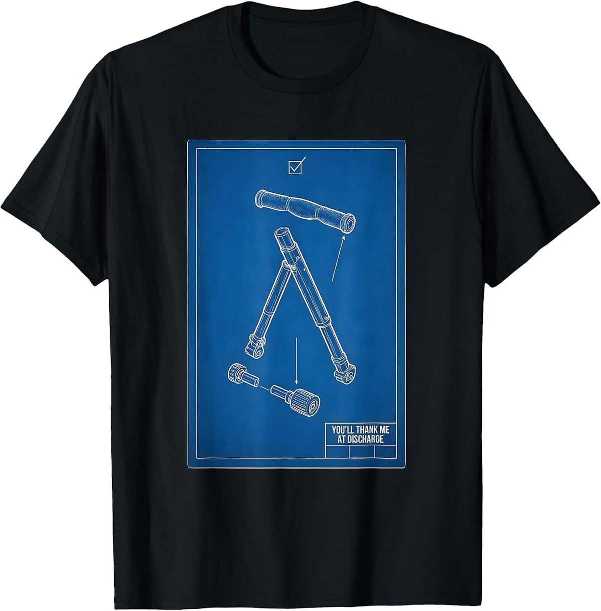 Men's You'll Thank Me At Discharge Funny Physical Therapy PT Humor T-Shirt - Black